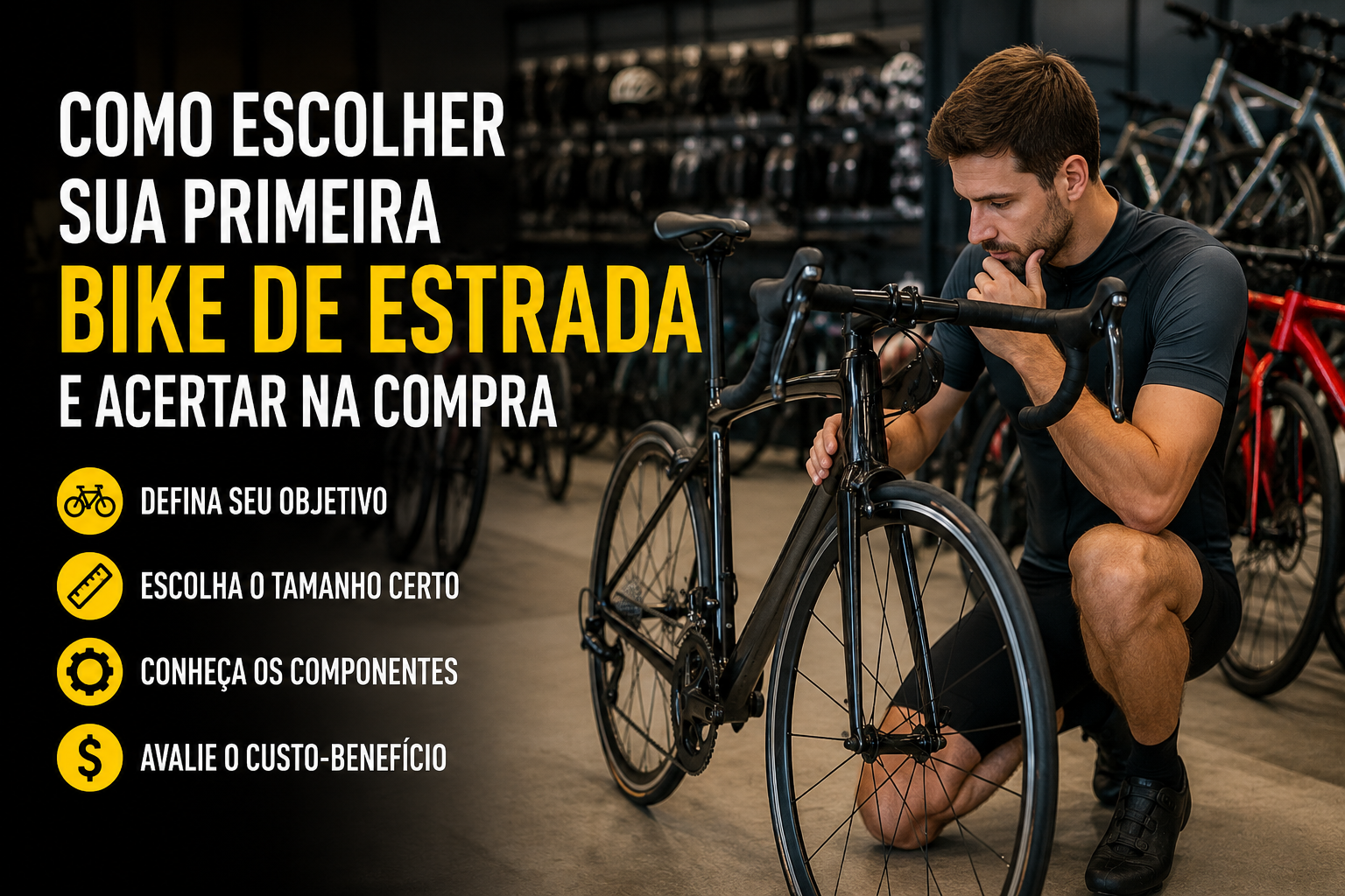 Guia completo: Como escolher sua primeira bike de estrada e acertar na compra