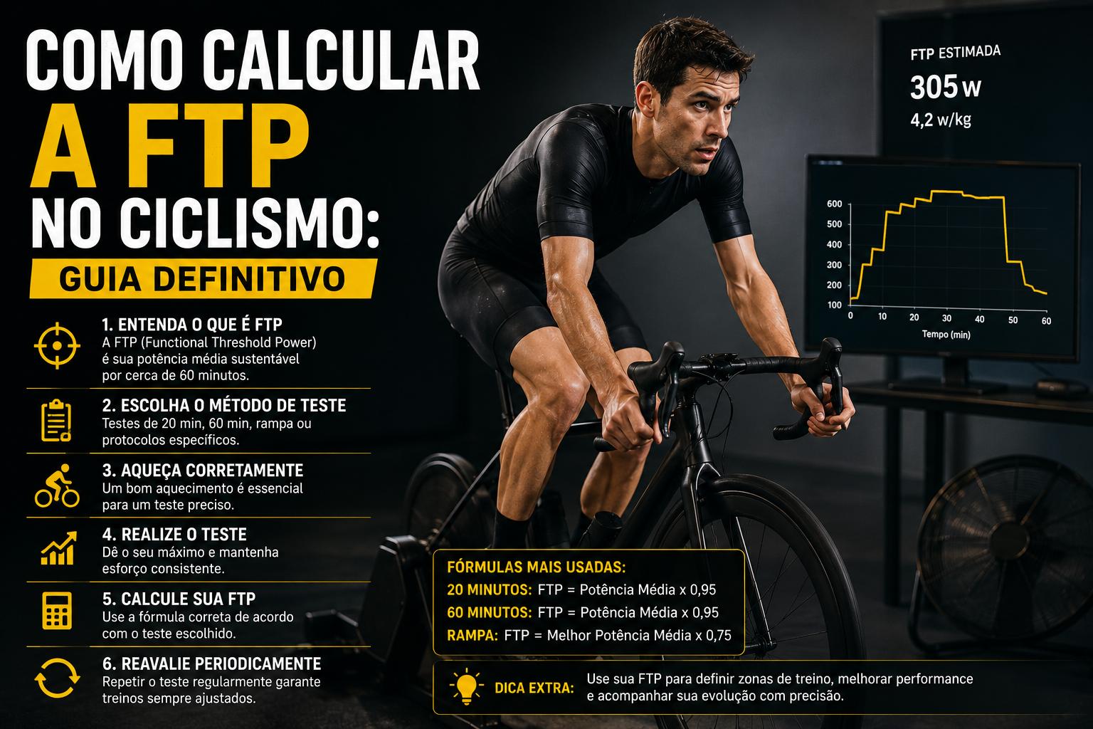 Como calcular a FTP no ciclismo: guia definitivo